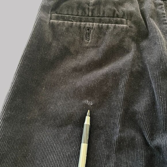 Vtg 90s Corduroy Pants Adult 36x29 Straight Fit 5-Pocket Stretch Pleated Mens - Picture 8 of 10